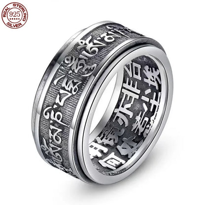 Anillo giratorio Om Mani Padme Hum