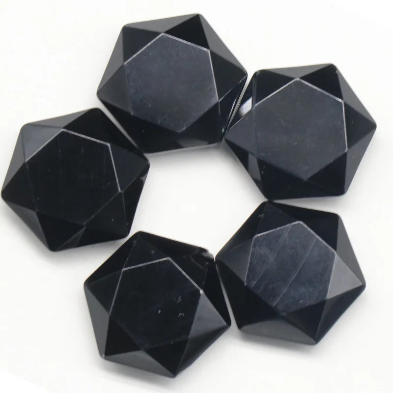 Conjunto de 10 estrellas de piedra tallada