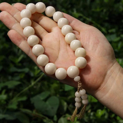 Natural Branco Jade Bodhi Raiz 108 Buddha Beads Pulseira dos homens e das mulheres Simple Series