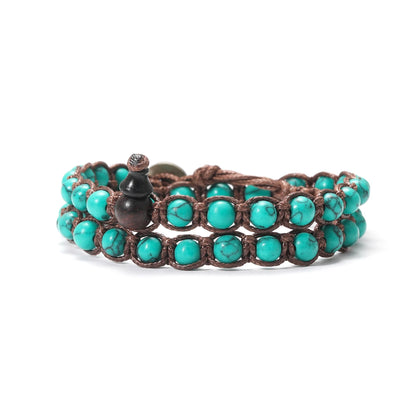 Pulsera Trama Mineral · Cuentas de 6 mm