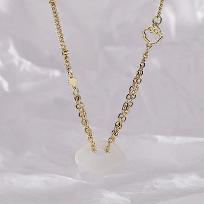 Colares de prata esterlina 925 para mulheres, com pingente de jade, cor dourada, corrente ajustável, joias de luxo, presente romântico.