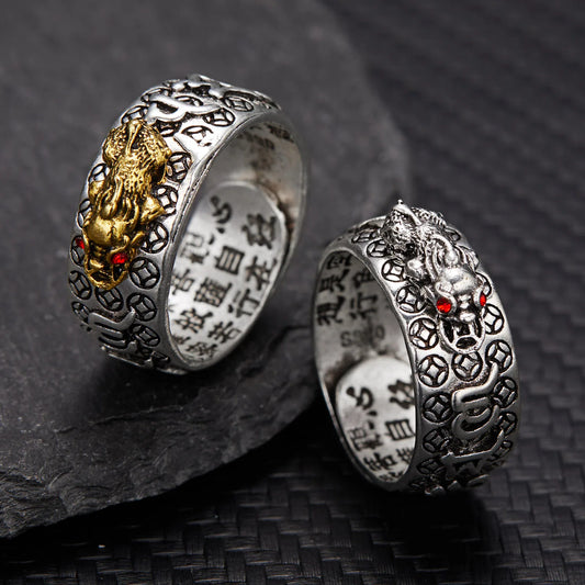 Conjunto de 2 anillos Pixiu con monedas