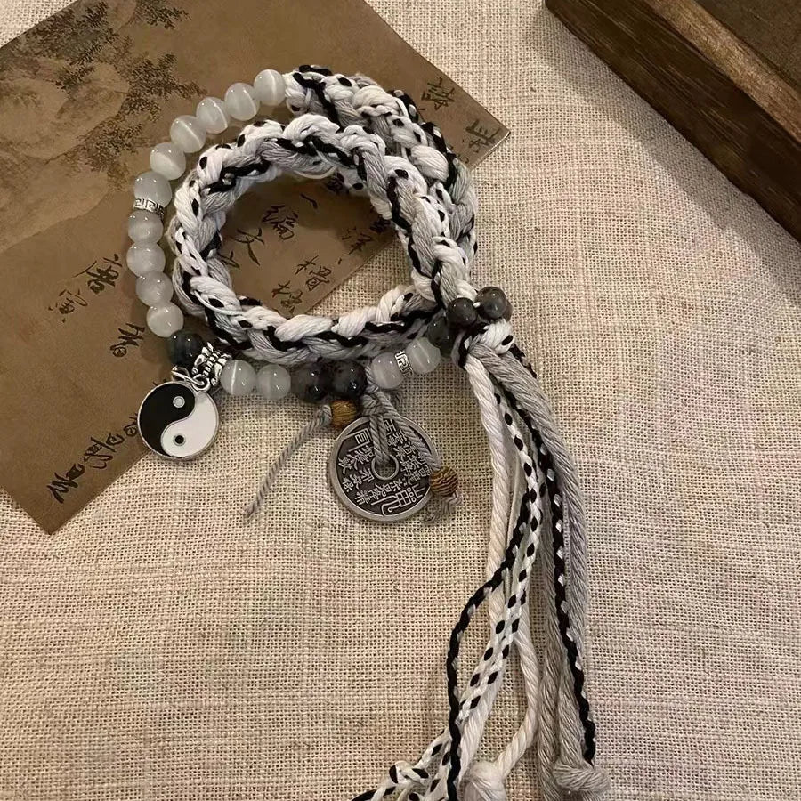 Pulsera Trenza Dual · Dije Decorativo