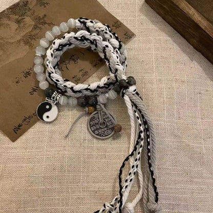 Pulsera Trenza Dual · Dije Decorativo