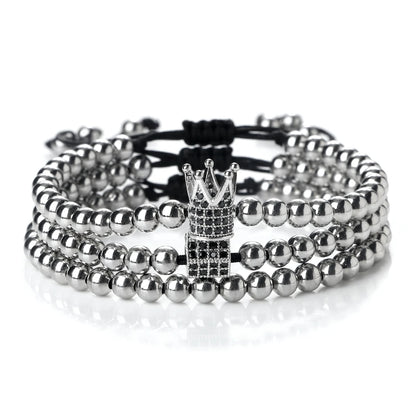 Pulseiras de cobre para homens e mulheres, Pulseiras budistas tibetanas artesanais, Amizade, Casais Moda, Jóias Presente, 3 peças por conjunto