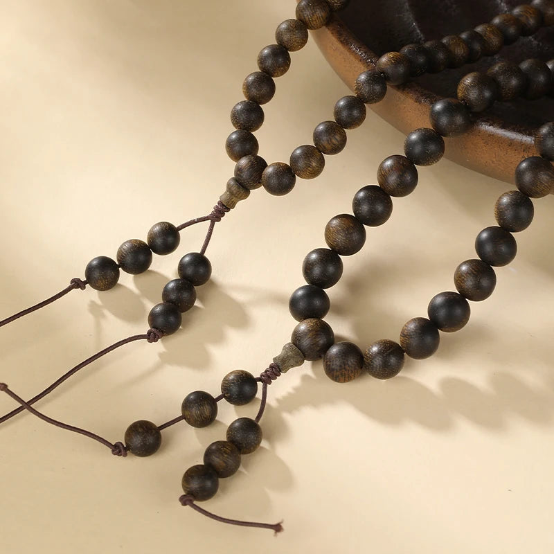 Mala de madera de 108 cuentas con Buda