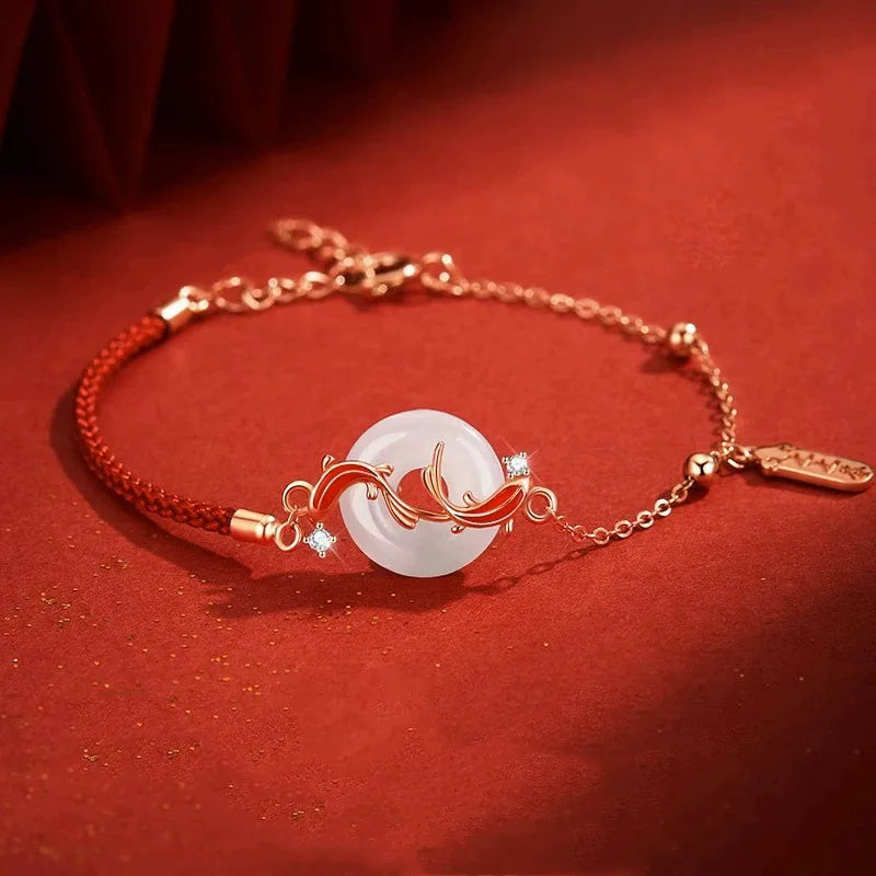 Moda simples sorte nó corda vermelha pulseiras para mulheres homens artesanal corda ajustável pulseira amizade amuleto jóias presente