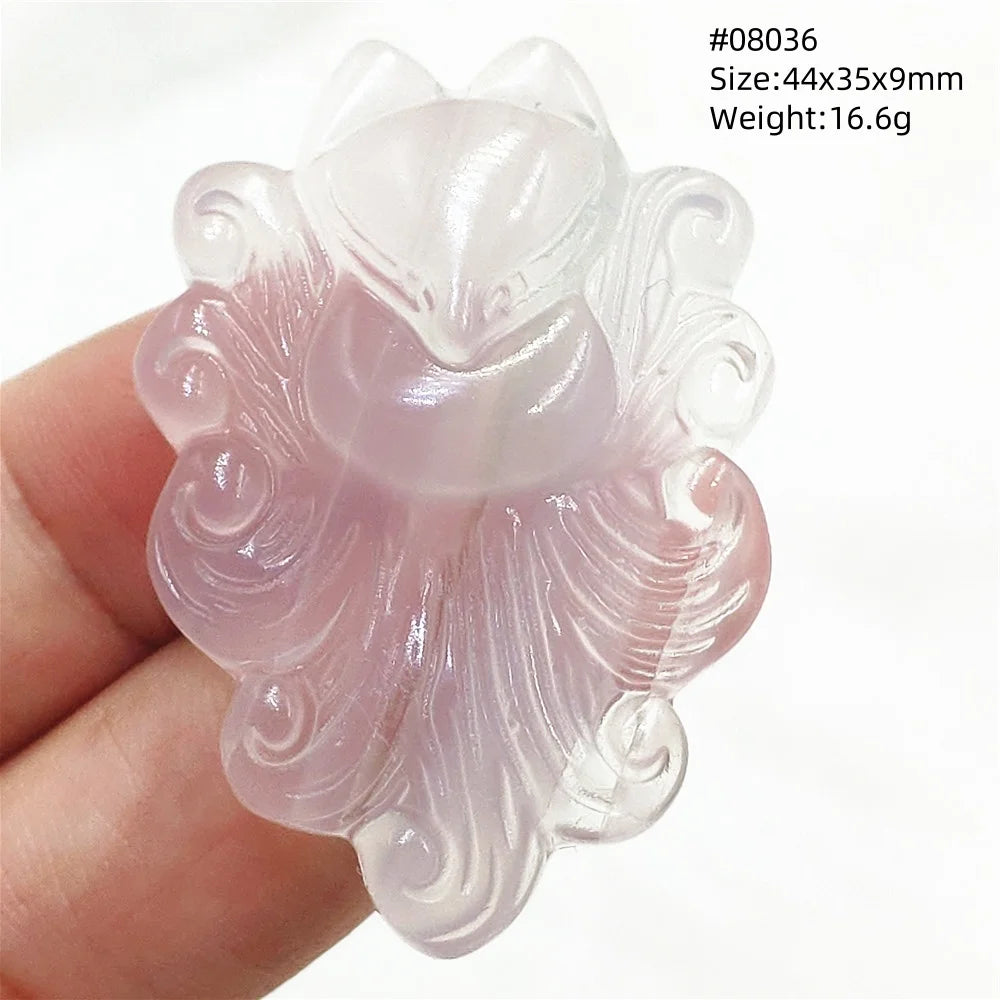 Colgante de fluorita en forma de zorro