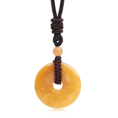 Pedra natural ametista olho de tigre colar pingente moda masculina e feminina colar paz nó chinês colar presente