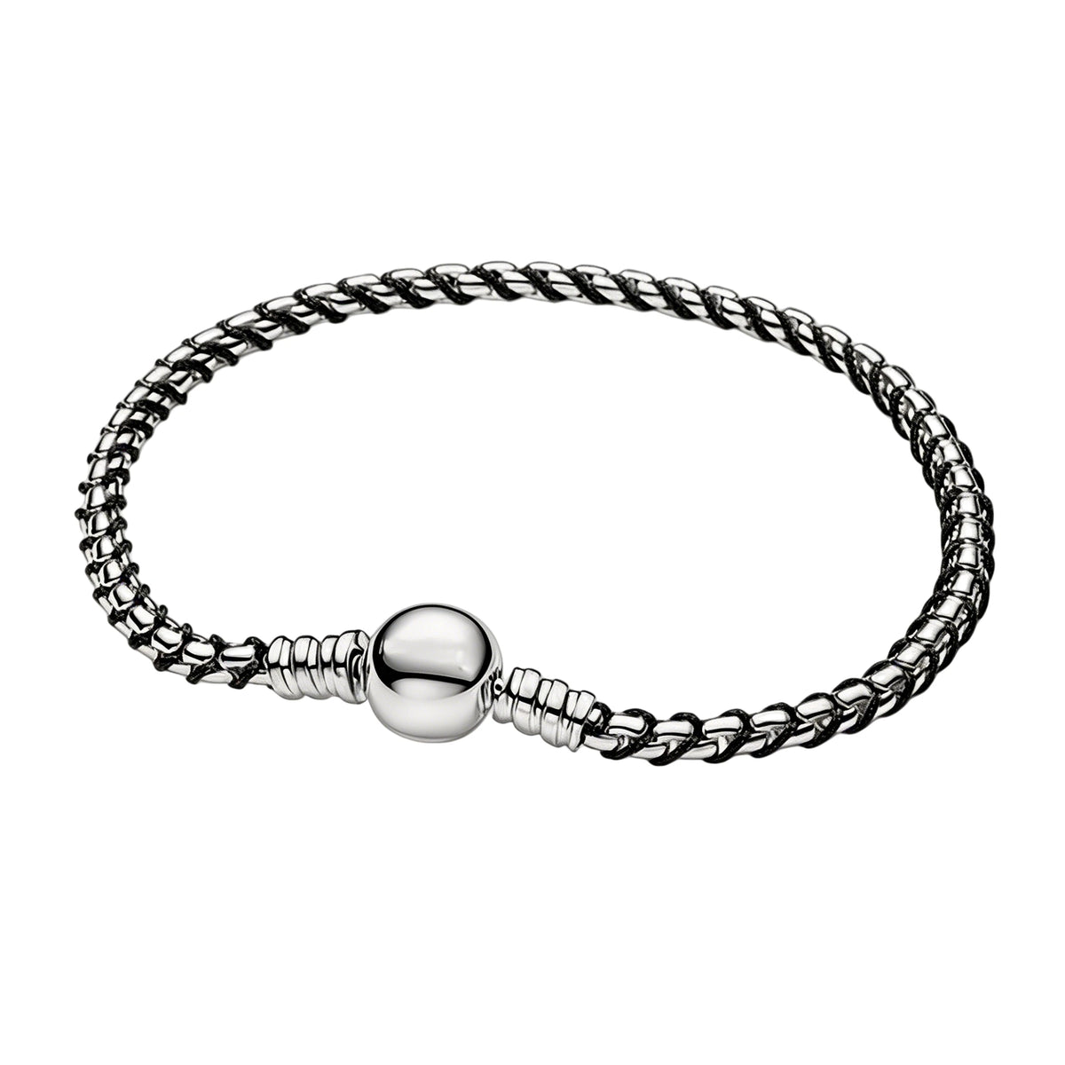 Pulseira de corrente elíptica aberta, trançada, com design de arco-íris, em prata esterlina 925, para mulheres, ideal para festas e casamentos, joia fina.