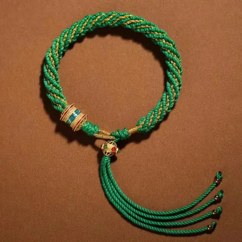 Pulsera Nudos de Color · Cordón Tejido
