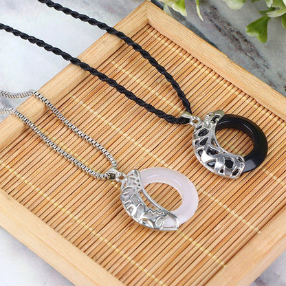 Collar Lazo Celeste · Colgante Circular