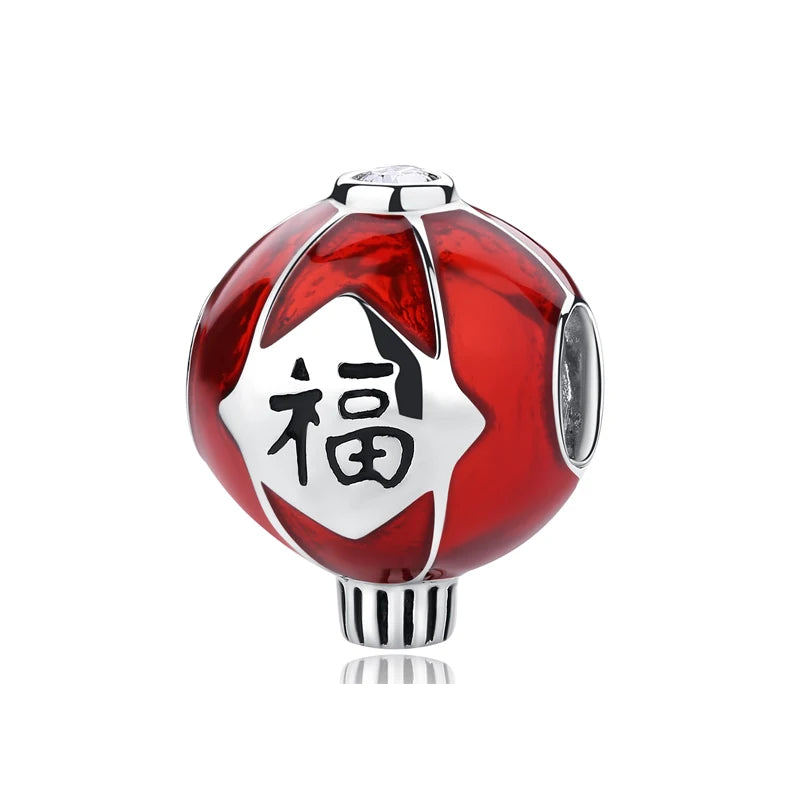Charms Originais de Prata Esterlina 925, Pingente de Gato da Sorte, Boneca Japonesa, Presente de Ano Novo, Pulseiras e Colares para Mulheres, Joias
