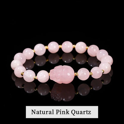 Pulsera Pixiu de amatista y piedra lunar