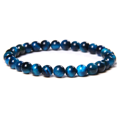 Pulseira de contas de pedra natural, com ametista, olho de tigre, cristal de quartzo e ágata, pulseiras de contas de pedras preciosas, joias para mulheres, para reiki e cura, presente para casais.