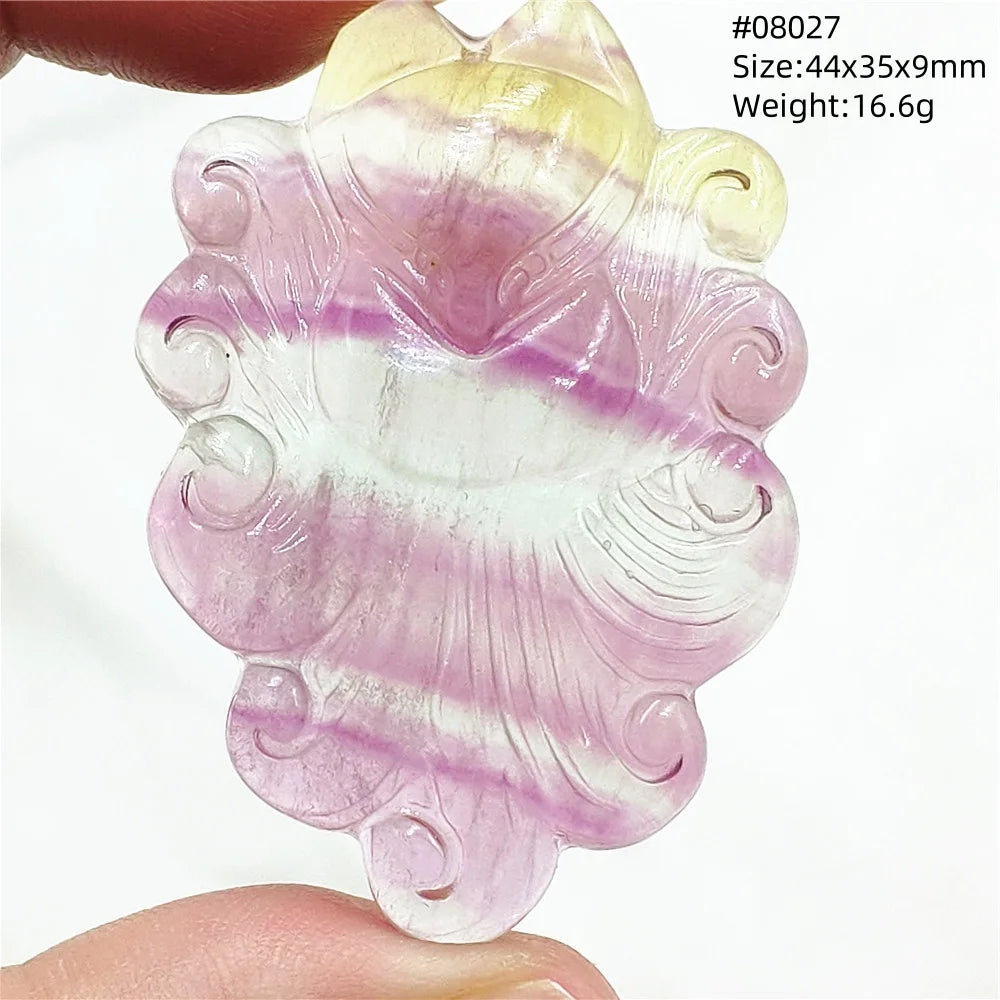Colgante de fluorita en forma de zorro
