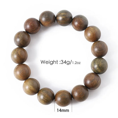 Pulseira original de sândalo verde, laço único, arte retrô, oração, contas da sorte, peça de mão neutra