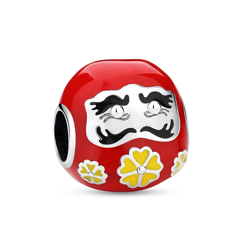 Pingentes de Prata Esterlina 925 Gato da Sorte Ano Novo Chinês Contas para Pulseiras e Colares Femininos Joias