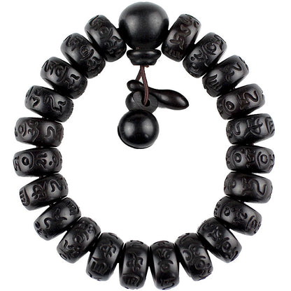 Madeira natural tibetana seis caracteres mantra pulseiras budista praye relâmpago acidente vascular cerebral jujuba contas meditação homens mulheres yoga
