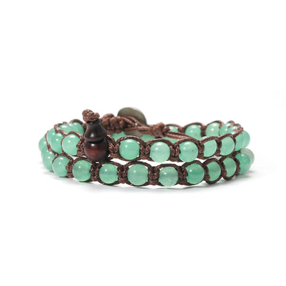 Pulsera Trama Mineral · Cuentas de 6 mm