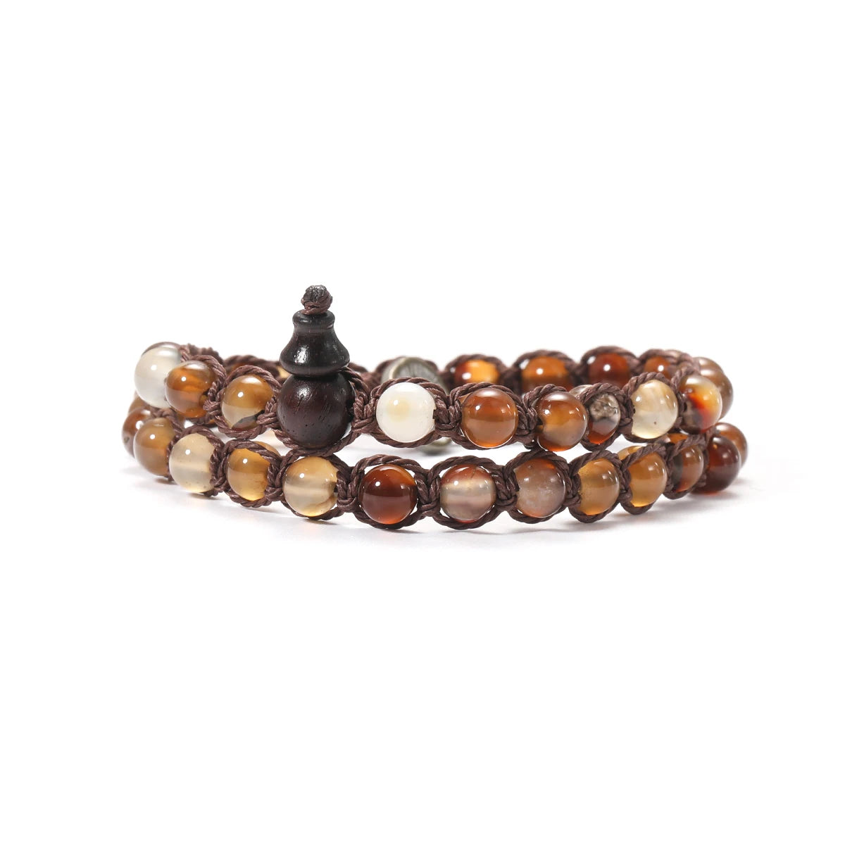 Pulsera Trama Mineral · Cuentas de 6 mm