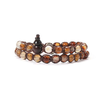 Pulsera Trama Mineral · Cuentas de 6 mm