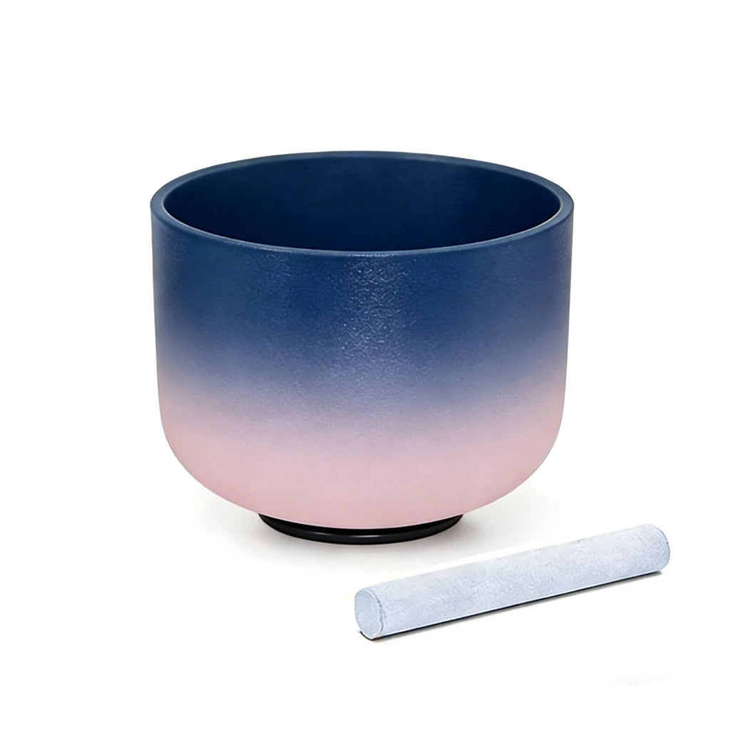 Cuenco Aurora: Degradado Azul y Rosa. Diseño y acabado de la pieza mostrada.