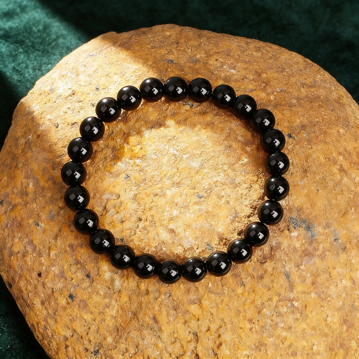 Pulsera Medianoche · Cuentas Pulidas