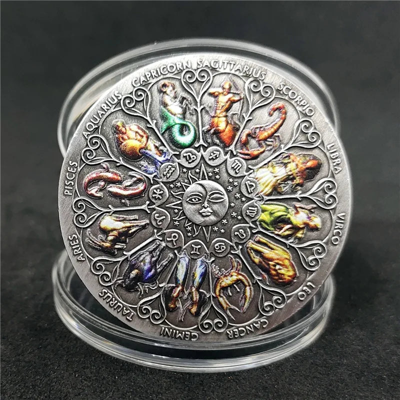Moneda Rueda Celeste · Zodiaco
