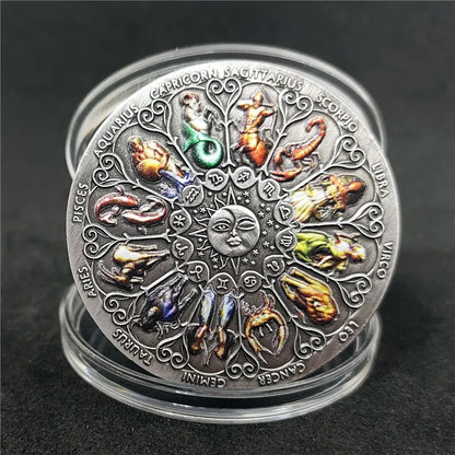 Moneda Rueda Celeste · Zodiaco