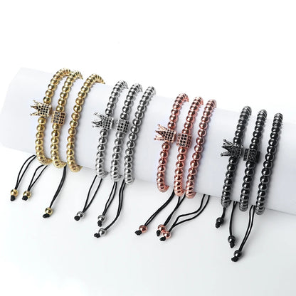 Pulseiras de cobre para homens e mulheres, Pulseiras budistas tibetanas artesanais, Amizade, Casais Moda, Jóias Presente, 3 peças por conjunto