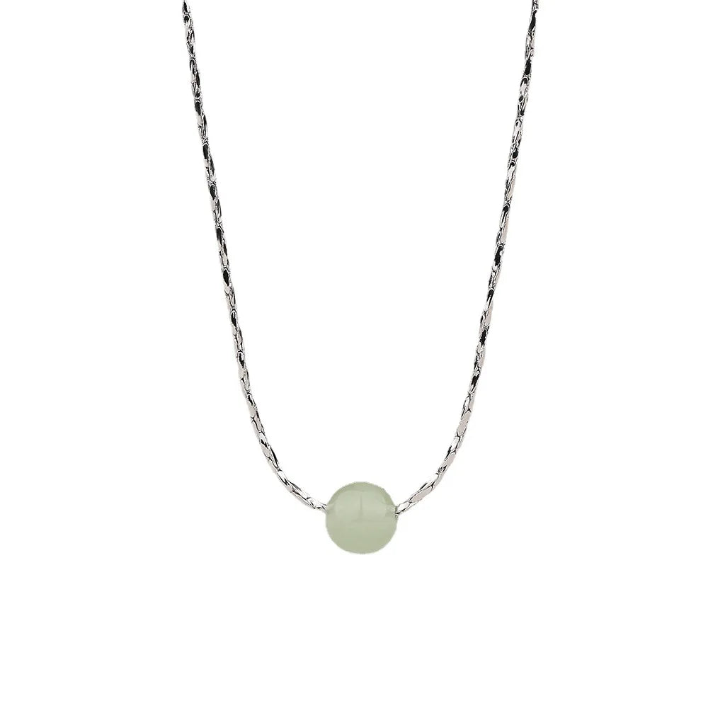 Colares de prata esterlina 925 para mulheres, com pingente de jade, cor dourada, corrente ajustável, joias de luxo, presente romântico.