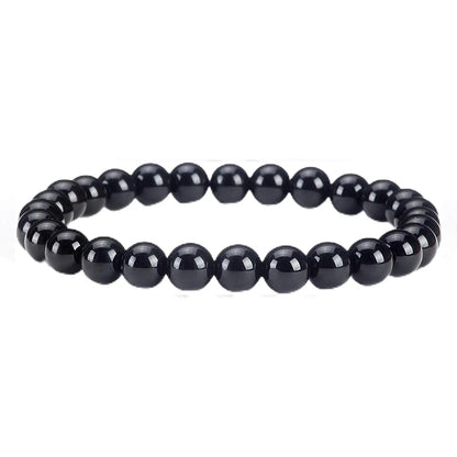 Pulseira de contas de pedra natural, com ametista, olho de tigre, cristal de quartzo e ágata, pulseiras de contas de pedras preciosas, joias para mulheres, para reiki e cura, presente para casais.
