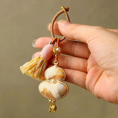 Pingente de cabaça brocado feito à mão bênção estilo chinês tecido borla saco pingente tradicional boa sorte pendurado ornamentos presentes