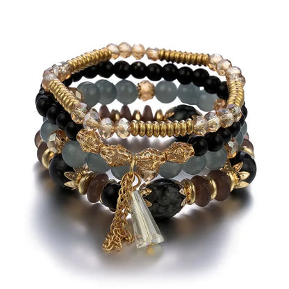 Set Mosaico · Cuatro Pulseras de Vidrio