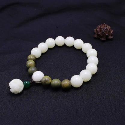 Natural Branco Bodhi Raiz Pulseira de Contas para Mulheres, Lotus Mala, Oração de Cura, Jóias, Design Original, 108