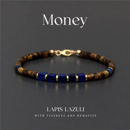 Pulsera de lapislázuli y ojo de tigre