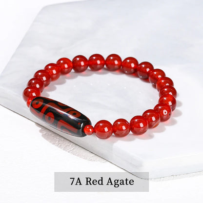Jd natural verde nove olhos tibetano dzi ágata barril contas pulseira feminino masculino retro cura buda oração charme yoga jóias presente