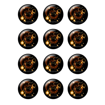 Cabujones de vidrio del zodiaco