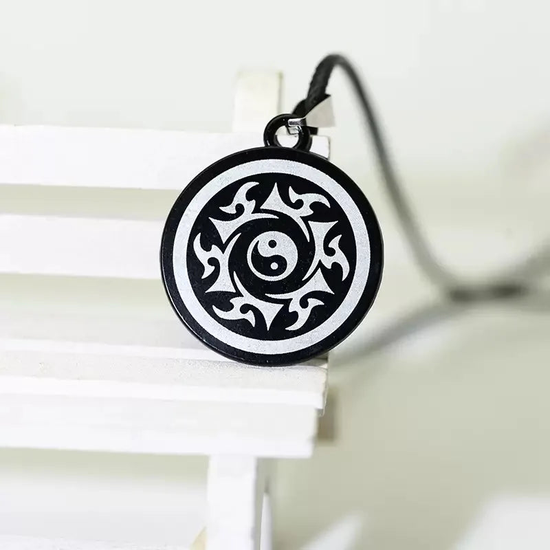 1 peça retro tai chi yin-yang bagua logotipo pingente colar para homens e mulheres casal presente acessório