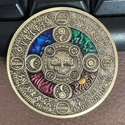 Moneda Rueda Celeste · Zodiaco