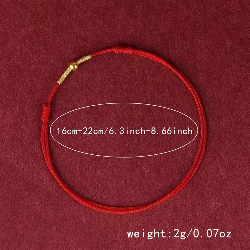 Moda simples sorte vermelho pulseiras para mulheres e homens artesanal corda infinito koi pulseira ajustável riqueza jóias presente