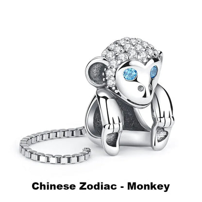 Charms Originais de Prata Esterlina 925, Pingente de Gato da Sorte, Boneca Japonesa, Presente de Ano Novo, Pulseiras e Colares para Mulheres, Joias