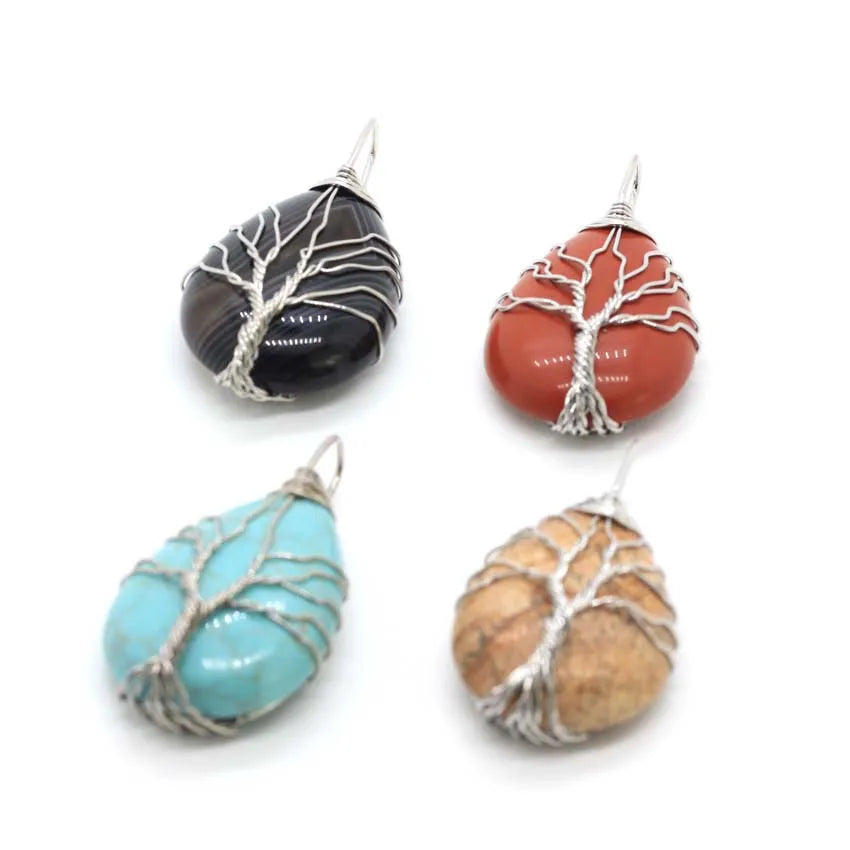 Colgante Árbol de la Vida con piedra