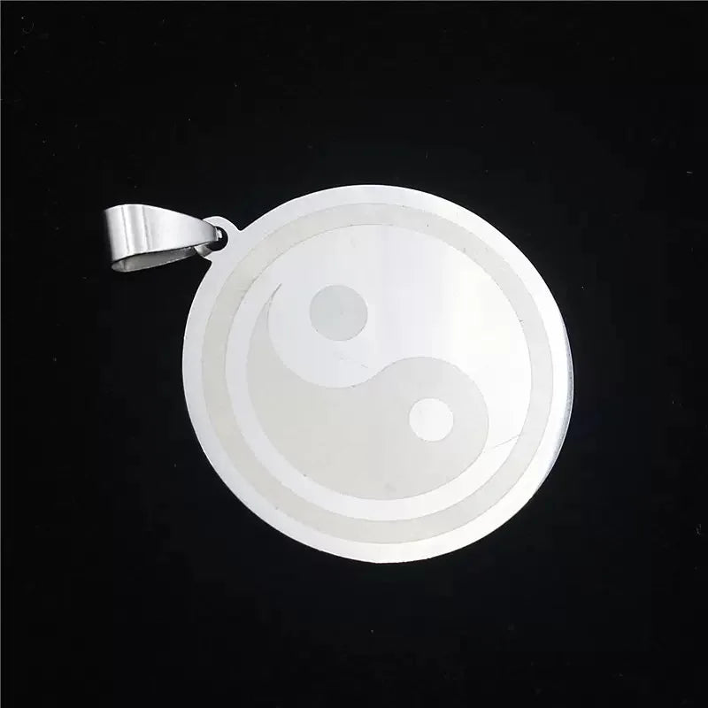 1 peça retro tai chi yin-yang bagua logotipo pingente colar para homens e mulheres casal presente acessório