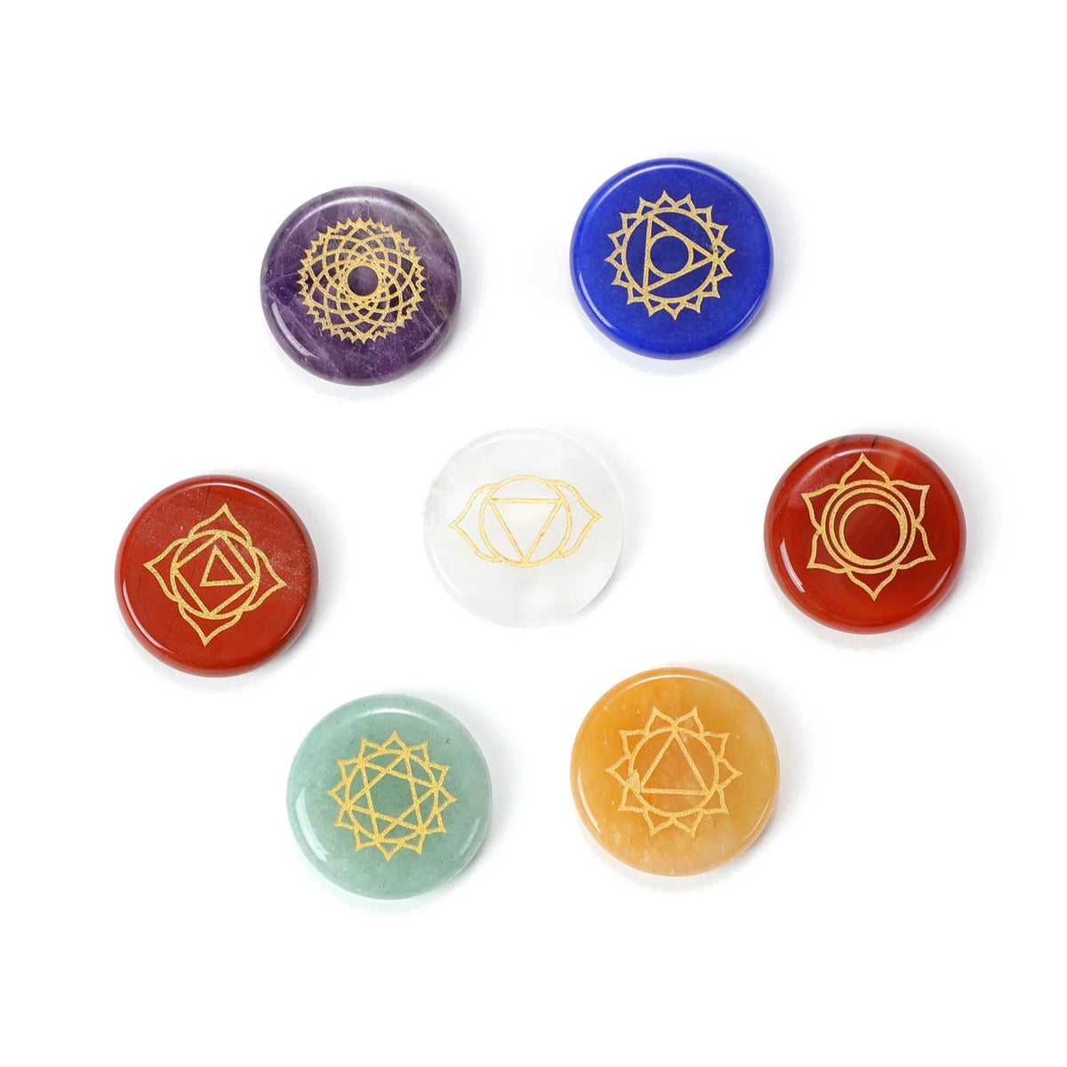 Set Siete Centros · Piedras con Símbolos