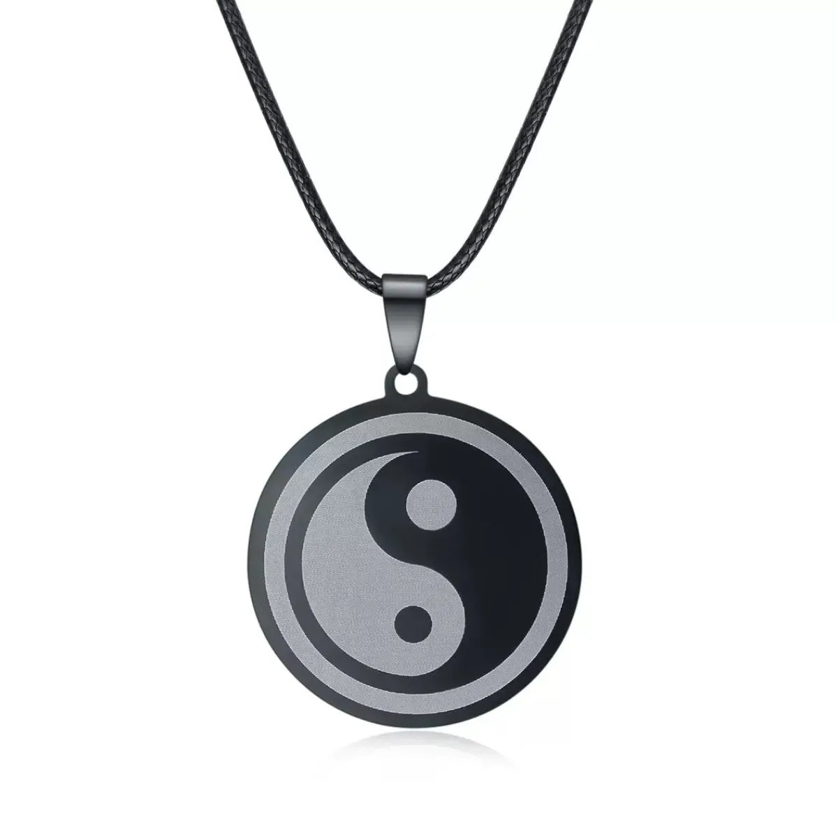 1 peça retro tai chi yin-yang bagua logotipo pingente colar para homens e mulheres casal presente acessório