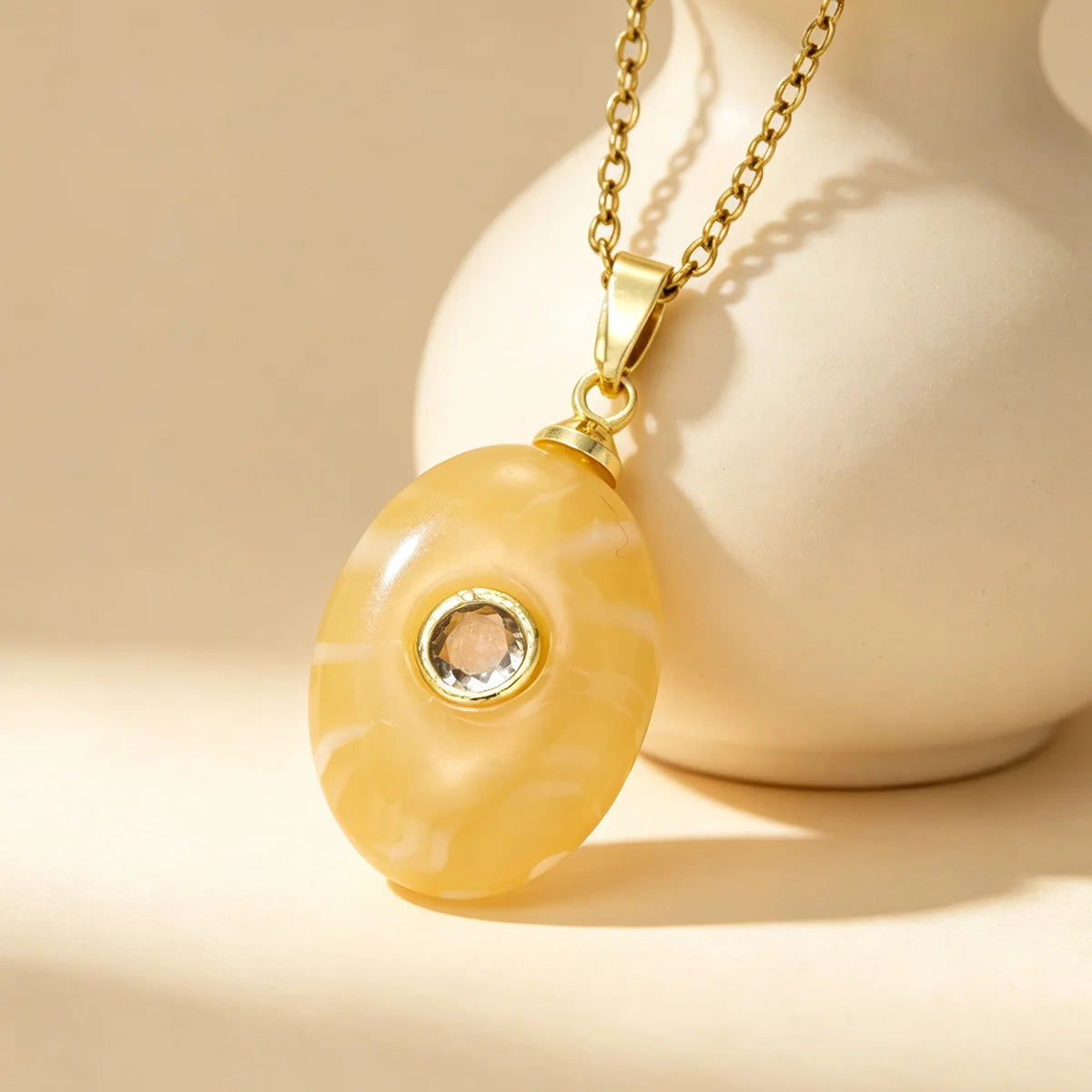 1 unidade de colar gargantilha redondo com pingente de strass colorido e efeito de pedra de imitação oval em resina, estilo Ins, com zircônia, joia.