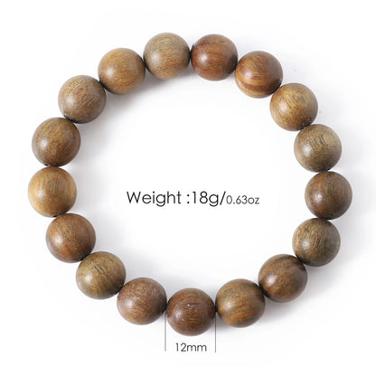 Pulseira original de sândalo verde, laço único, arte retrô, oração, contas da sorte, peça de mão neutra