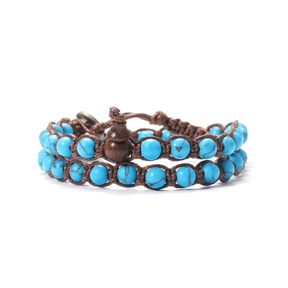 Pulsera Trama Mineral · Cuentas de 6 mm